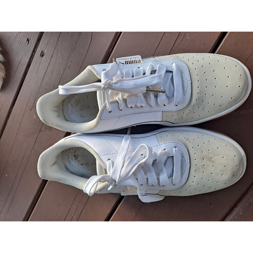 Puma California exotic whisper white ivory toe Size 8.5
